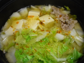 シンプル白菜味噌鍋